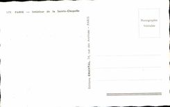 Paris CPA Interieur de la Sainte chapelle