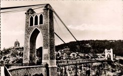 Constantine Algeria MODERN CARD Bridge suspension of Sidi Mr Cid the war memorial