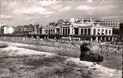 Biarritz CPA La grande plage et le casino