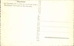 Menton CPA terraces of the casino at the seaside