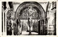 Vezelay CPA the gate of Narthex Basilica of the Madeleine