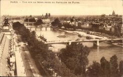 Paris CPA Vue sur la Seine prise du pavillon de Flore
