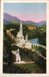 Lourdes CPA the basilica seen of the strong castle