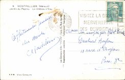 Montpellier CPA Jardin du Peyrou Le chateau d'eau