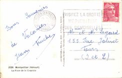 Montpellier CPA La place de la Comedie