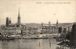 Rouen CPA the quay of Paris Seen from of Saint SEver