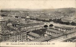 Paris CPA Panorama Vue prise de Notre DAme au nord