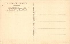 CPA Cathedral of Chartres the large gate