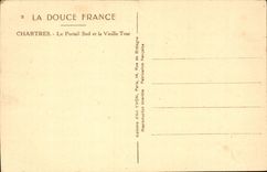 CPA Cathedral of Chartres the southern gate and the old woman tower