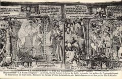 The Chair God CPA Tapestries of Arras Representing Resurrection the escape in Egypt David fleeing the hatred of Saul Dag