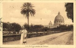 Italie Italia SS Pio X nei giardini del Vaticano (pape pope roma)