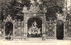 Nancy CPA Fontaine d'Amphitrite par Guibal et grilles de Jean lamour