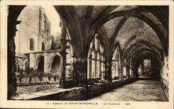 CPA Abbey of Saint Wandrille the cloister