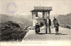 Lourdes CPA the top of the peak of the jer and the Pyrenees