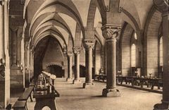 CPA the refectory of the abbey St Pierre de Solesmes the Sarthe