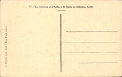 CPA the refectory of the abbey St Pierre de Solesmes the Sarthe