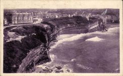 Biarritz CPA Vue d'ensemble Les falaises
