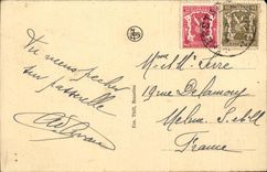 Belgie Belgium Liege CPA Footbridge and the Post office