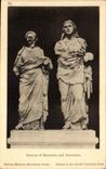 British Museum CPA Statues off Mausolos and Artemisia
