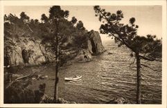 Massazurblau CPA die Felsen von Trayas