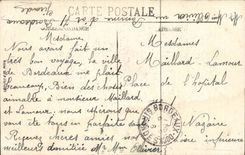 Bordeaux CPA the public garden the river and the bridge (swans)