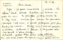 Limoges CPA the town hall