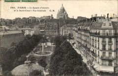Paris CPA le square d'anvers et le sacre Coeur