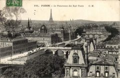 Paris CPA La panorama des sept ponts