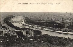 Panorama Paris-CPA des Seine (linke Bank)