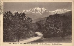 CPA Road of Sallanches Megeve close combloix Mont Blanc