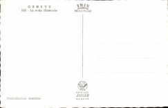 Switzerland Geneva CPA the roads illuminee