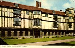 The United Kingdom MODERN CARD Queen' S college president' S lodge Cambridge