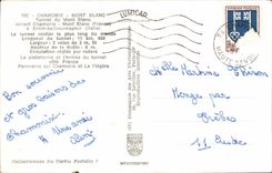 MODERN CARD Tunnel of the Mount Blanc