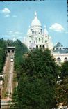 Paris CPA La basilique du SAcre Coeur et le funiculaire