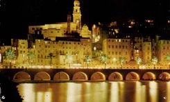 Menton MODERN CARD the city seen of night