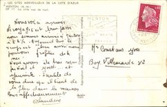 Menton MODERN CARD the city seen of night