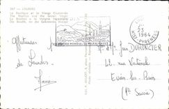 Lourdes MODERN CARD the basilica and the virgin couronnee