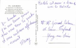 Lourdes MODERN CARD Appearance and the basilica