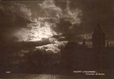 Suisse Ouchy Lausanne CPA Coucher de soleil