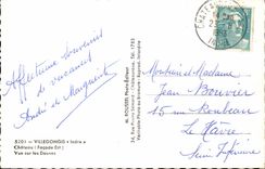 Villegongis CPA Schloss (Front ist) Vue auf den Abzugsgraben