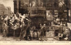 Dankbare Ulysses Achille Verkleidungen Frans-Franck (der Jugendliche) CPA als Musee Frau des Louvre