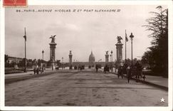 Paris CPA Which occurred Nicolas II and Bridge Alexandre III