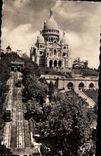 Paris CPA Basilique du Sacre Coeur de Montmartre et le funiculaire