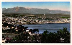 Antibes CPA View and the Alps