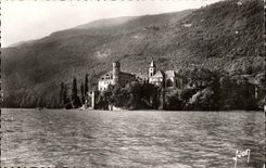 The lake of Le Bourget CPA the abbey of Hautecombe