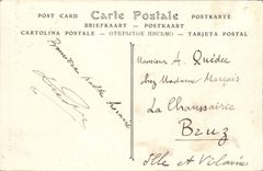 CPA Mans Statue of general Chanzy Miliaria