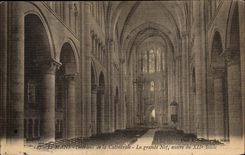 Mans CPA Interieur of the cathedral the great nave works of 12th