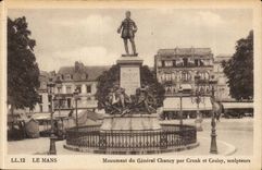 Mans CPA Monument of General Chanzy by Crank and Croisy