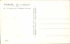 Paris-MODERNE KARTE Ansicht uber den Ort des Karussells