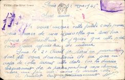 Paris CPA The Eiffel Tower the Eiffel tower